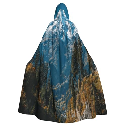 Towering Mountain Peaks Hexenkostüm - Horror Halloween Kostüm mit Kapuze Umhang für Herren, perfekt für Cosplay und Partys Towering Mountain Peaks Hexenkostüm - Horror Halloween Kostüm mit Kapuze Umhang für Herren, perfekt für Cosplay und Partys von HERTqwop