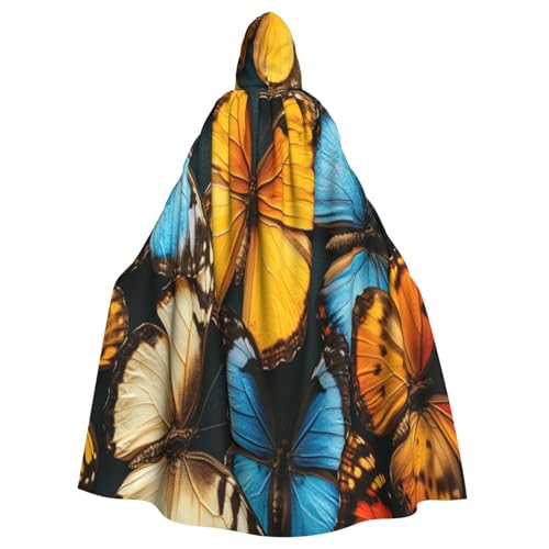 Wunderschönes Schmetterlings-Hexenkostüm - Horror-Halloween-Kostüm mit Kapuzenumhang für Herren, perfekt für Cosplay und Partys Wunderschönes Schmetterlings-Hexenkostüm - Horror-Halloween-Kostüm mit Kapuzenumhang für Herren, perfekt für Cosplay und Partys von HERTqwop