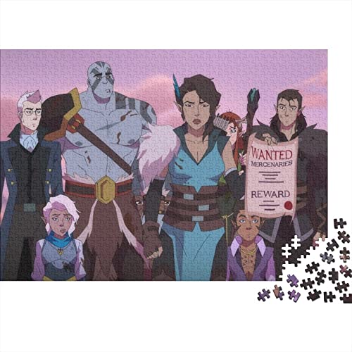 1000 Teile The Legend of Vox Machina Puzzles Für Erwachsene Teenager Anime Stress Relief Familie Puzzle Spiel Wandkunst 1000 Stück Puzzle Pädagogisches Spiel Spielzeug Geschenk 1000pcs (75x50cm) von HESHS