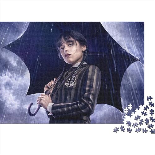 Addams 500 Teile Schwieriges Holzpuzzle - Premium Puzzle Für Erwachsene, Familientaugliches Geschicklichkeitsspiel, Kreative Wanddekoration Geschenk 500pcs (52x38cm) von HESHS