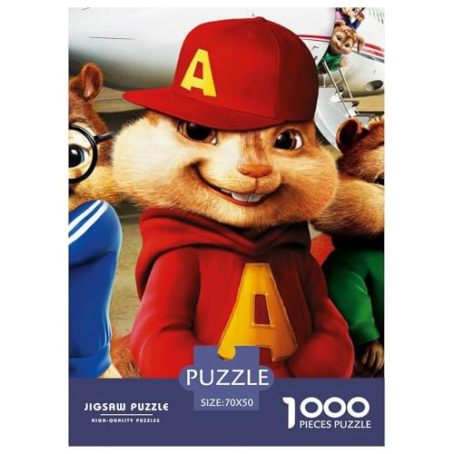Alvin Puzzle 1000 Teile Schwer Puzzle Spielzeug Pädagogisches Spiel Impossible Chipmunks Herausforderung Spielzeug Für Erwachsene Und Kinder Ab 12 Jahren 70x50cm/1000pcs Alvin Puzzle 1000 Teile Schwer Puzzle Spielzeug Pädagogisches Spiel Impossible Chipmunks Herausforderung Spielzeug Für Erwachsene Und Kinder Ab 12 Jahren 70x50cm/1000pcs von HESHS