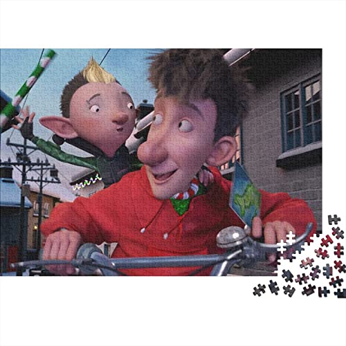 Arthur Christmas Puzzle Für Erwachsene,Puzzle 300 Teile Herausforderndes Puzzles Cartoon,Geschicklichkeitsspiel Für Die Ganze Familie,Bunte Fliesen Spielzeug Spiel,Geschenke 300pcs (40x28cm) von HESHS