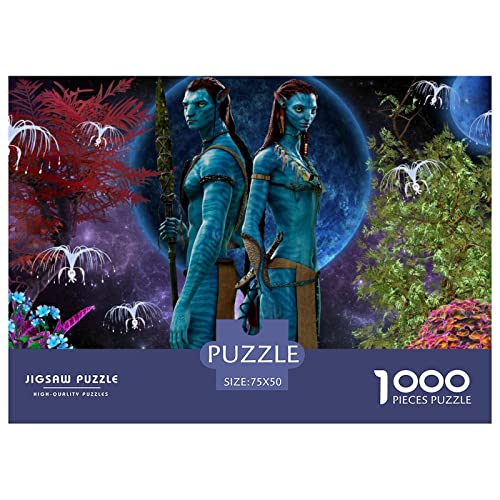 Avatar Puzzle 1000 Teile,Jake Sully Puzzles Für Erwachsene,Impossible Puzzle,Geschicklichkeitsspiel Für Die Ganze Familie,Legespiel Home Dekoration Puzzles 1000pcs (75x50cm) von HESHS