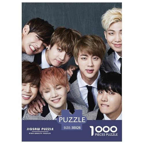 BTS Kpop Boys Puzzle 1000 Teile Schwer Puzzle Spielzeug Lernspiel Impossible Star Herausforderungsspielzeug Für Erwachsene Und Kinder Ab 14 Jahren 38x26cm/1000pcs BTS Kpop Boys Puzzle 1000 Teile Schwer Puzzle Spielzeug Lernspiel Impossible Star Herausforderungsspielzeug Für Erwachsene Und Kinder Ab 14 Jahren 38x26cm/1000pcs von HESHS