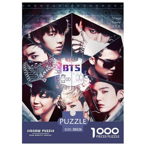 BTS Kpop Boys Puzzle 1000-teilige Schwer Puzzle Spielzeug Lernspiel Impossible Star Herausforderungsspielzeug Für Erwachsene Und Kinder in Bewährter 38x26cm/1000pcs BTS Kpop Boys Puzzle 1000-teilige Schwer Puzzle Spielzeug Lernspiel Impossible Star Herausforderungsspielzeug Für Erwachsene Und Kinder in Bewährter 38x26cm/1000pcs von HESHS