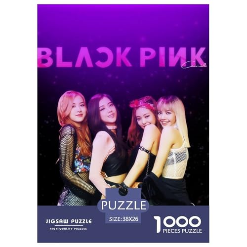 Blackpink Puzzle 1000 Teile Schwer Puzzle Spielzeug Lernspiel Impossible Star Herausforderung Spielzeug Für Erwachsene Und Kinder Ab 12 Jahren 38x26cm/1000pcs von HESHS