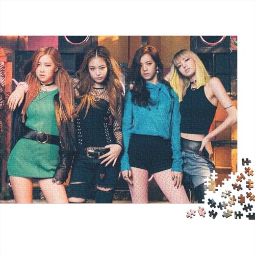 Blackpink Puzzle 1000 Teile Schwer Puzzle Spielzeug Lernspiel Impossible Star Herausforderungsspielzeug Für Erwachsene Und Kinder Ab 12 Jahren 70x50cm/1000pcs von HESHS