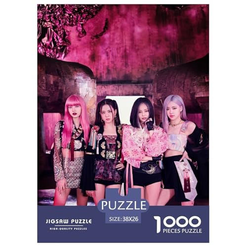 Blackpink Puzzles 1000 Teile Schwer Puzzle Spielzeug Lernspiel Impossible Star Herausforderung Spielzeug Für Erwachsene Und Kinder Ab 14 Jahren 38x26cm/1000pcs von HESHS