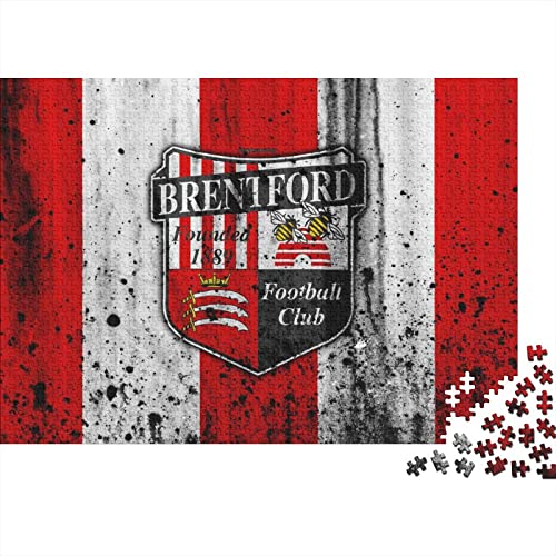 Brentford Logo 300 Teile Puzzles for Erwachsene Fußball Premium Wooden Gifts Large Puzzles Educational Game Toy Gift for Wall Decoration Birthday Present 300pcs (40x28cm) von HESHS