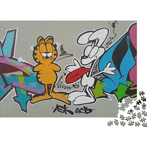 Cartoon 500 Teile Puzzle Für Erwachsene - Schwieriges Holzlegespiel, Mentales Training, Bunte Fliesen Dekoration, Familientaugliches Geschenk 500pcs (52x38cm) von HESHS