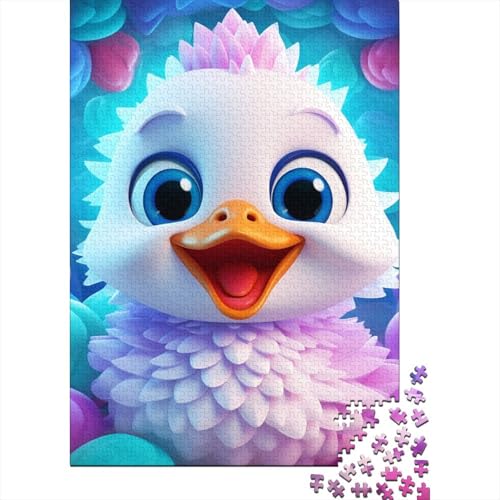 Cartoon Chick Puzzle 1000 Teile Schwer Puzzle Spielzeug Pädagogisches Spiel Impossible Cute Animals Herausforderung Spielzeug Für Erwachsene Kinder 1000pcs (75x50cm) von HESHS