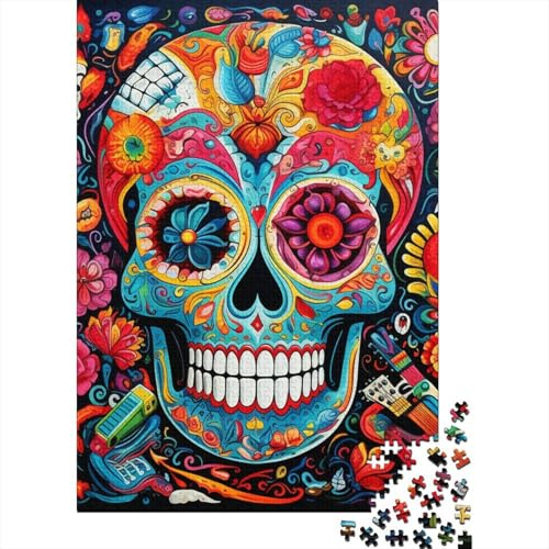 Colourful Skulls (2) Puzzle 1000 Teile Schwer Puzzle Spielzeug Lernspiel Impossible Herausforderungsspielzeug Für Erwachsene Und Kinder Ab 12 Jahren 1000pcs (75x50cm) von HESHS