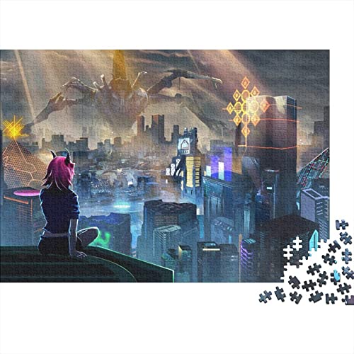 Cyberpunk 2077 Puzzle 500 Teile,Sci-Fi Puzzles Für Erwachsene,Impossible Puzzle,Geschicklichkeitsspiel Für Die Ganze Familie,Legespiel Home Dekoration Puzzles 500pcs (52x38cm) von HESHS