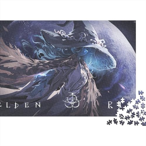 Elden Ring 500 Teile Premium Holz Puzzle Für Erwachsene - Herausforderndes Geschicklichkeitsspiel,Game Entspannendes Legespiel Für Familie, Wanddekoration Geschenk 500pcs (52x38cm) von HESHS