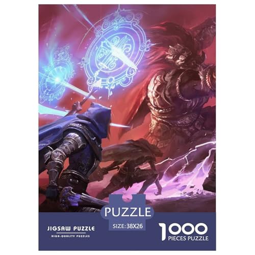 Elden Ring Puzzle 1000 Teile Schwer Puzzle Spielzeug Lernspiel Impossible Game Herausforderungsspielzeug Für Erwachsene Und Kinder Ab 14 Jahren 38x26cm/1000pcs von HESHS