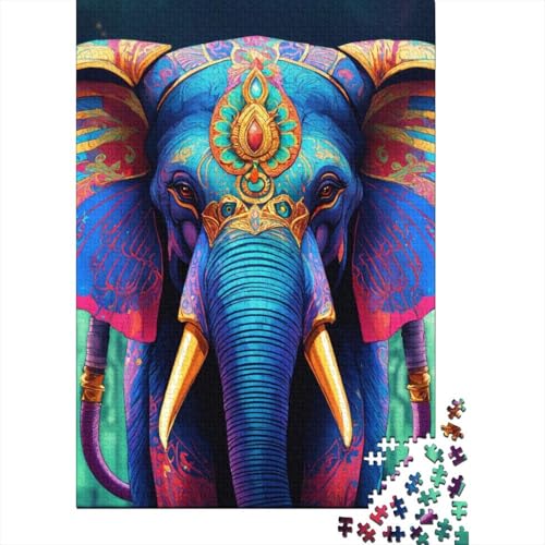 Elephant Puzzle 1000 Teile Schwer Puzzle Spielzeug Lernspiel Impossible Cartoon Herausforderung Spielzeug Für Erwachsene Und Kinder Ab 14 Jahren 1000pcs (75x50cm) von HESHS