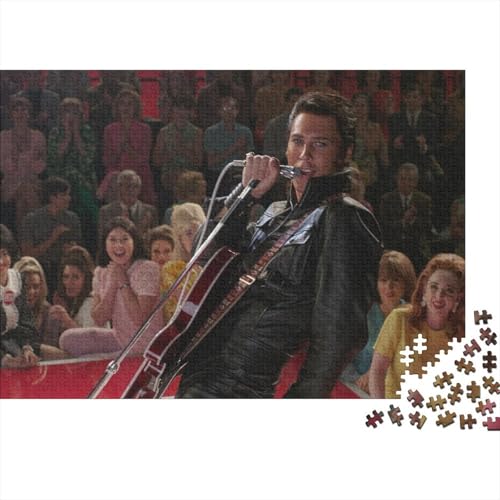 Elvis Presley Puzzles 1000 Teile Schwer Puzzle Spielzeug Pädagogisches Spiel Impossible The King Herausforderungsspielzeug Für Erwachsene Kinder 70x50cm/1000pcs von HESHS