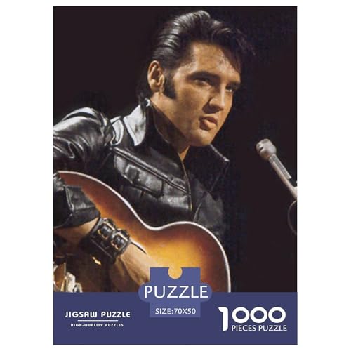 Elvis Puzzle 1000 Teile Schwer Puzzle Spielzeug Lernspiel Impossible The King Herausforderungsspielzeug Für Erwachsene Und Kinder Ab 14 Jahren 70x50cm/1000pcs von HESHS