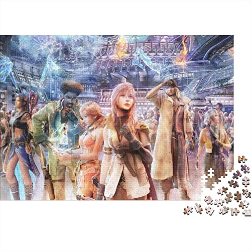 Final Fantasy 1000 Teile Puzzles,holzpuzzle Puzzles Spiel,Entspannung Puzzle Spiele,mentale Übung Puzzle,Game Für Jugendliche Und Erwachsene Geschenke 1000pcs (75x50cm) von HESHS