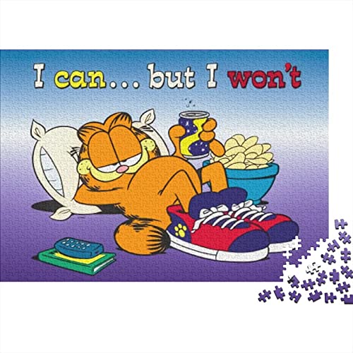 Garfield Puzzle 1000 Teile,Puzzles Für Erwachsene,Unmögliches Puzzles Spielzeug, Bunte Fliesen Spiel,Anime 1000 Puzzle Dekoration Jugendliche Geschenke Puzzle 1000pcs (75x50cm) von HESHS