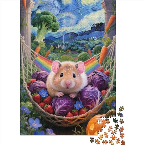 Guinea Pig Puzzle 1000 Teile Schwer Puzzle Spielzeug Lernspiel Impossible Cute Herausforderung Spielzeug Für Erwachsene Und Kinder Ab 12 Jahren 1000pcs (75x50cm) von HESHS