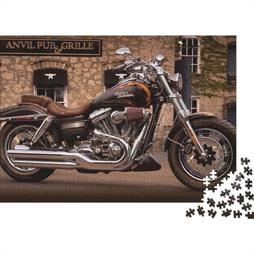Harley_David_Son 1000 Teile Premium Holz Puzzle Für Erwachsene - Herausforderndes Geschicklichkeitsspiel,Moto Entspannendes Legespiel Für Familie, Wanddekoration Geschenk 1000pcs (75x50cm) von HESHS