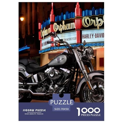 Harley_David_Son Puzzles 1000-teilige Schwer Puzzle Spielzeug Lernspiel Impossible Moto Herausforderungsspielzeug Für Erwachsene Und Kinder in Bewährter 70x50cm/1000pcs von HESHS