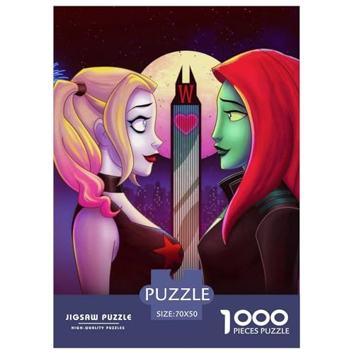 Harley_Quinn Puzzles 1000-teilige Schwer Puzzle Spielzeug Lernspiel Impossible Joker Herausforderungsspielzeug Für Erwachsene Und Kinder in Bewährter 70x50cm/1000pcs von HESHS