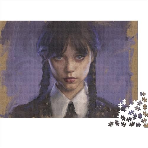 Holz Puzzle 500 Teile Für Erwachsene - Unmögliches Legespiel, Stressabbau Spielzeug,Addams Premium Home Dekoration, 500pcs (52x38cm) von HESHS