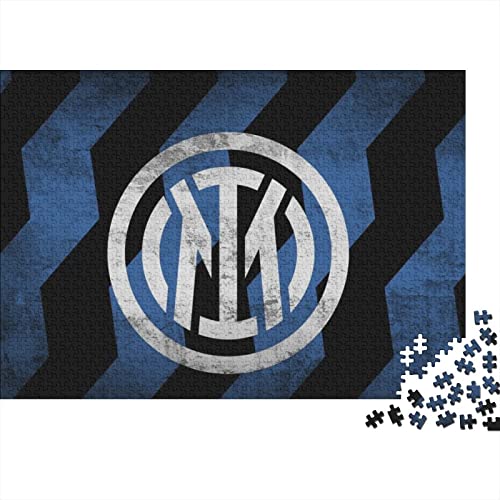 Inter Milan Logo 1000 Teile Puzzles for Erwachsene Fußball Premium Wooden Gifts Large Puzzles Educational Game Toy Gift for Wall Decoration Birthday Present 1000pcs (75x50cm) von HESHS