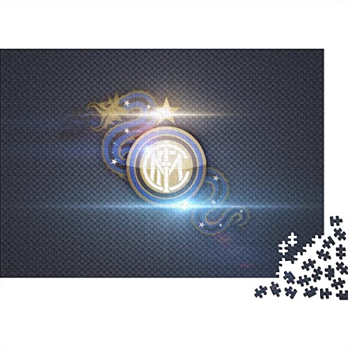 Inter Milan Logo 500 Teile Puzzles for Erwachsene Fußball Premium Wooden Gifts Large Puzzles Educational Game Toy Gift for Wall Decoration Birthday Present 500pcs (52x38cm) von HESHS