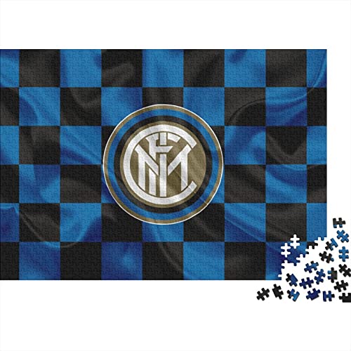 Inter Milan Logo Puzzle 300 Teile,Fußball Puzzles Für Erwachsene,Impossible Puzzle,Geschicklichkeitsspiel Für Die Ganze Familie,Legespiel Home Dekoration Puzzles 300pcs (40x28cm) von HESHS