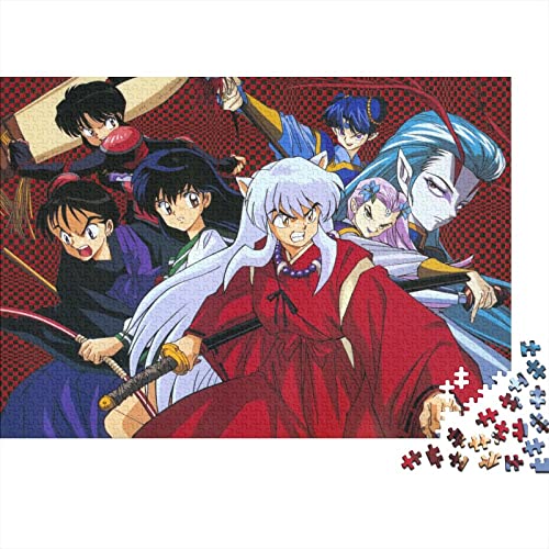 Inuyasha Premium Holz Puzzles 1000 Teile Anime,Geburtstagsgeschenk,Geschenke Für Frauen,Wandkunst Für Erwachsene Und Jugendliche Schwierige Und Herausforderung Geschenke 1000pcs (75x50cm) von HESHS