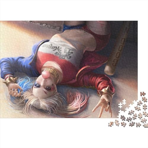 Joker 1000-Teile Premium Holzpuzzle - Harley Quinn Unmögliches Puzzle Für Erwachsene, Pädagogisches Familienspiel, Hochwertige Wandkunst Geschenkidee 1000pcs (75x50cm) von HESHS