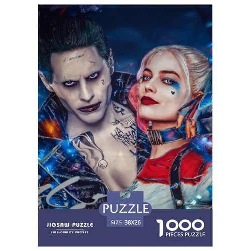 Joker Puzzle 1000 Teile Schwer Puzzle Spielzeug Lernspiel Impossible Harley_Quinn Herausforderungsspielzeug Für Erwachsene Und Kinder in Bewährter 38x26cm/1000pcs von HESHS