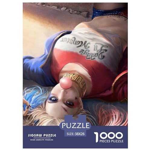 Joker Puzzle 1000-teilige Schwer Puzzle Spielzeug Lernspiel Impossible Harley_Quinn Herausforderung Spielzeug Für Erwachsene Und Kinder Ab 12 Jahren 38x26cm/1000pcs von HESHS