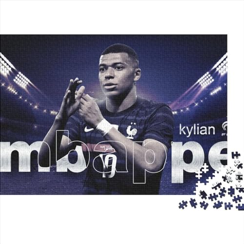 Kylian Mbappé Puzzle 1000 Teile Schwer Puzzle Spielzeug Lernspiel Impossible Fußball Herausforderungsspielzeug Für Erwachsene Und Kinder Ab 14 Jahren 38x26cm/1000pcs von HESHS