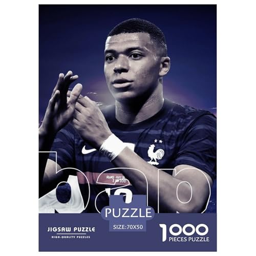 Kylian Mbappé Puzzle 1000-teilige Schwer Puzzle Spielzeug Lernspiel Impossible Fußball Herausforderung Spielzeug Für Erwachsene Und Kinder in Bewährter 70x50cm/1000pcs Kylian Mbappé Puzzle 1000-teilige Schwer Puzzle Spielzeug Lernspiel Impossible Fußball Herausforderung Spielzeug Für Erwachsene Und Kinder in Bewährter 70x50cm/1000pcs von HESHS