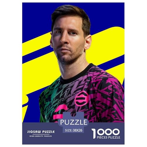 Messi Puzzle 1000 Teile Schwer Puzzle Spielzeug Lernspiel Impossible Fußball Herausforderung Spielzeug Für Erwachsene Und Kinder Ab 12 Jahren 38x26cm/1000pcs von HESHS