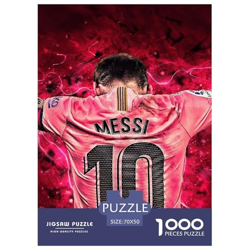 Messi Puzzle 1000 Teile Schwer Puzzle Spielzeug Lernspiel Impossible Fußball Herausforderung Spielzeug Für Erwachsene Und Kinder Ab 14 Jahren 70x50cm/1000pcs von HESHS