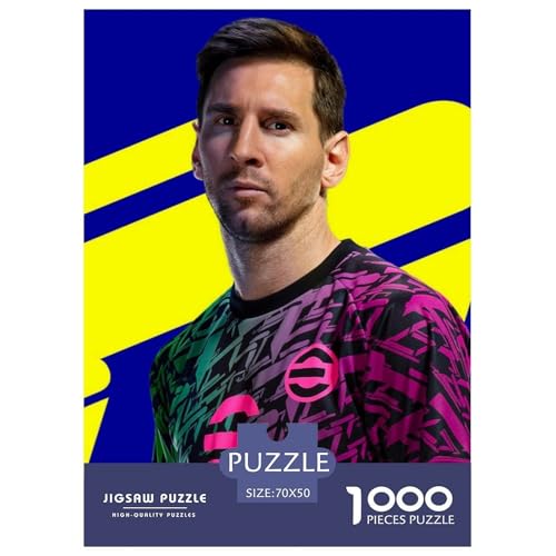 Messi Puzzles 1000 Teile Schwer Puzzle Spielzeug Lernspiel Impossible Fußball Herausforderungsspielzeug Für Erwachsene Und Kinder in Bewährter 70x50cm/1000pcs von HESHS