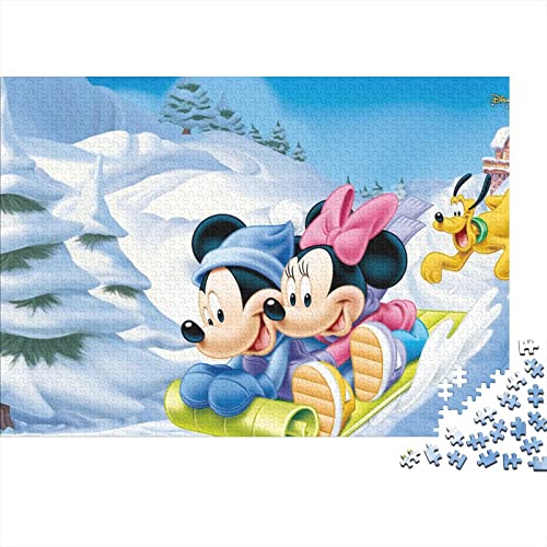 Mickey Mouse 300 Teile Puzzles,holzpuzzle Puzzles Spiel,Entspannung Puzzle Spiele,mentale Übung Puzzle,Cartoon Für Jugendliche Und Erwachsene Geschenke 300pcs (40x28cm) von HESHS