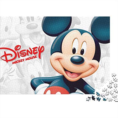 Mickey Mouse Premium Holz Puzzles 500 Teile Cartoon,Geburtstagsgeschenk,Geschenke Für Frauen,Wandkunst Für Erwachsene Und Jugendliche Schwierige Und Herausforderung Geschenke 500pcs (52x38cm) von HESHS
