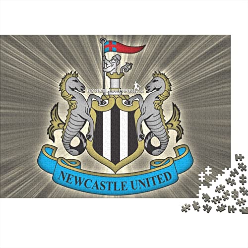 Newcastle United Logo 1000 Teile Puzzles for Erwachsene Fußball Premium Wooden Gifts Large Puzzles Educational Game Toy Gift for Wall Decoration Birthday Present 1000pcs (75x50cm) von HESHS