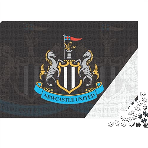 Newcastle United Logo Puzzle Für Erwachsene,Puzzle 300 Teile Herausforderndes Puzzles Fußball,Geschicklichkeitsspiel Für Die Ganze Familie,Bunte Fliesen Spielzeug Spiel,Geschenke 300pcs (40x28cm) von HESHS