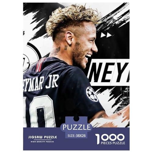 Neymar Puzzle 1000 Teile Schwer Puzzle Spielzeug Lernspiel Impossible Fußball Herausforderung Spielzeug Für Erwachsene Und Kinder Ab 14 Jahren 38x26cm/1000pcs von HESHS