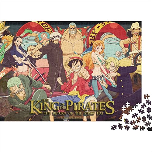 One Piece Puzzle 300 Teile,Comic Puzzles Für Erwachsene,Impossible Puzzle,Geschicklichkeitsspiel Für Die Ganze Familie,Legespiel Home Dekoration Puzzles 300pcs (40x28cm) von HESHS
