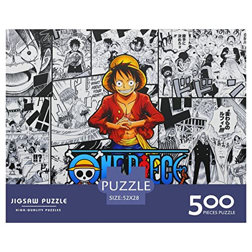 One Piece Puzzle 500 Teile,Luffy Puzzles Für Erwachsene,Impossible Puzzle,Geschicklichkeitsspiel Für Die Ganze Familie,Legespiel Home Dekoration Puzzles 500pcs (52x38cm) von HESHS