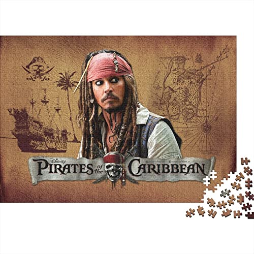 Pirates of The Caribbean Puzzle 300 Teile,Jack Sparrow Puzzles Für Erwachsene,Impossible Puzzle,Geschicklichkeitsspiel Für Die Ganze Familie,Legespiel Home Dekoration Puzzles 300pcs (40x28cm) von HESHS