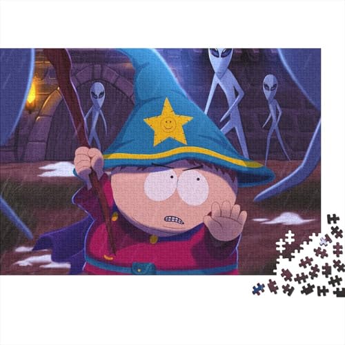 Premium South Park 1000 Teile Puzzle Aus Holz Cartoon - Herausforderndes Geschicklichkeitsspiel Für Erwachsene, Entspannende Wandkunst, Hochwertiges Geschenk 1000pcs (75x50cm) von HESHS